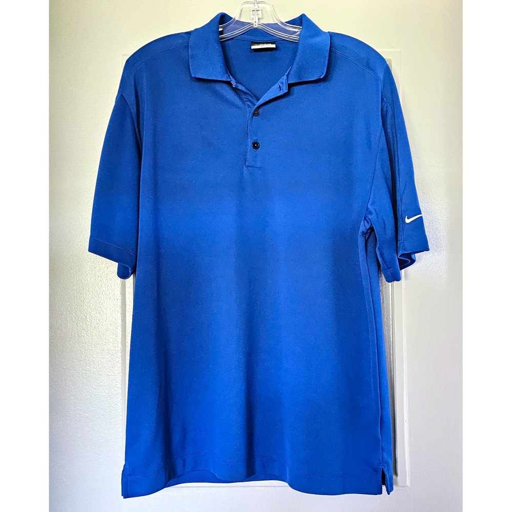 Nike Golf Dri-FIT Polo Men's L Blue Performance Short Sleeve Shirt